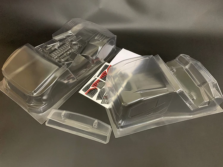 Команда C Rc трактор прицеп контейнерная модель грузовик прозрачный корпус с наклейками украшения 210 мм Колесная база