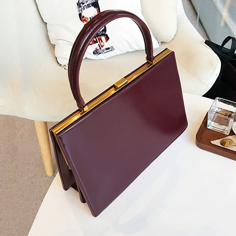 Bolsas para as Mulheres Couro do Plutônio Burminsa Verão Metal Quadro Fecho Moda Envelope Design Luxo Senhoras Bolsalas 2020 Caixa Embalagem