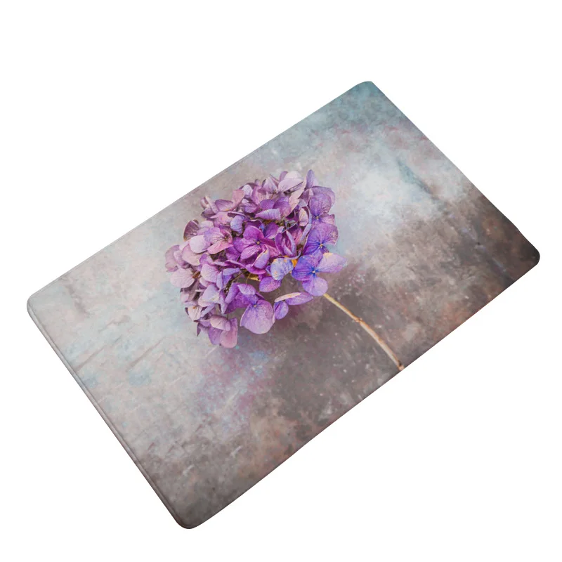 Carpet Entrance Welcome Mat Carpet Doormat Vintage Bouquet Printing Carpet Flannel Home Bathroom Kitchen Antislip Doormat - Цвет: 9