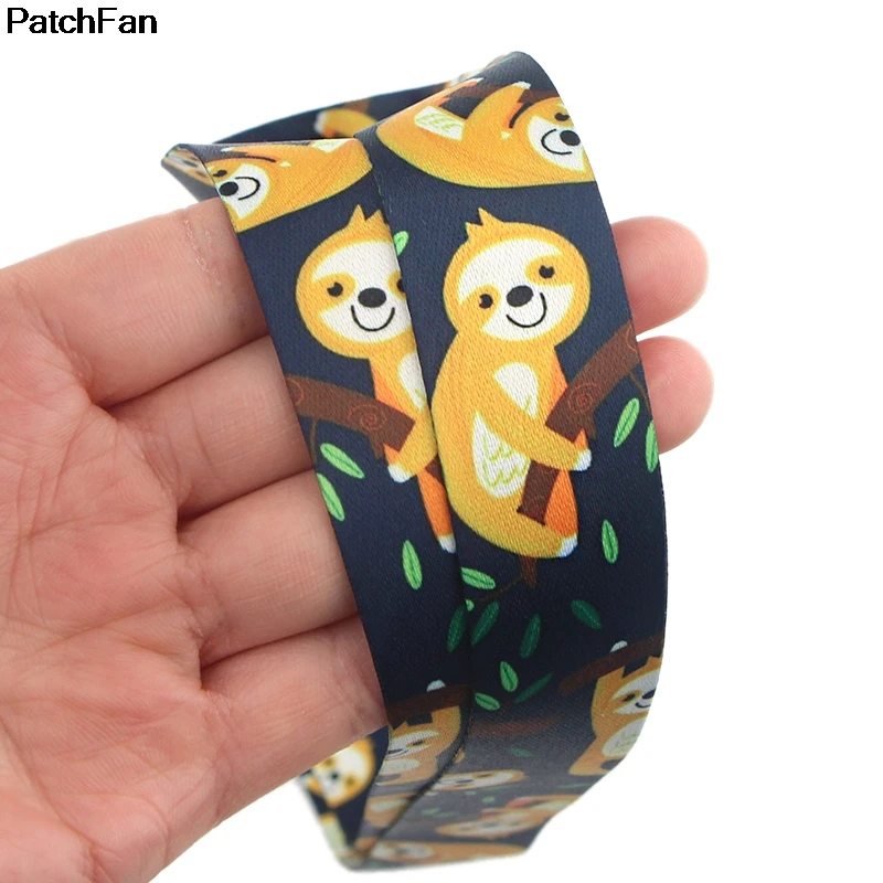A2623 Patchfan мультфильм Ленивец тег ремень дети шеи ремешки для безопасности отрыва для мобильного телефона USB ID бейдж держатель ключа