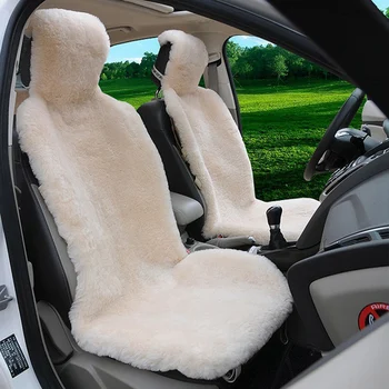 

1Pc Real Sheepskin Fur Car Seat Covers One Size Fit Most (Universal Fit).
