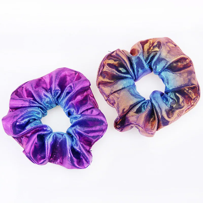 2PCS C 2 шт., корейская веревка для волос, блестящая резинка для волос, красочная эластичная бронзовая резинка для волос, резинка для конского хвоста, аксессуары для волос для женщин и девочек - Цвет: 2PCS C