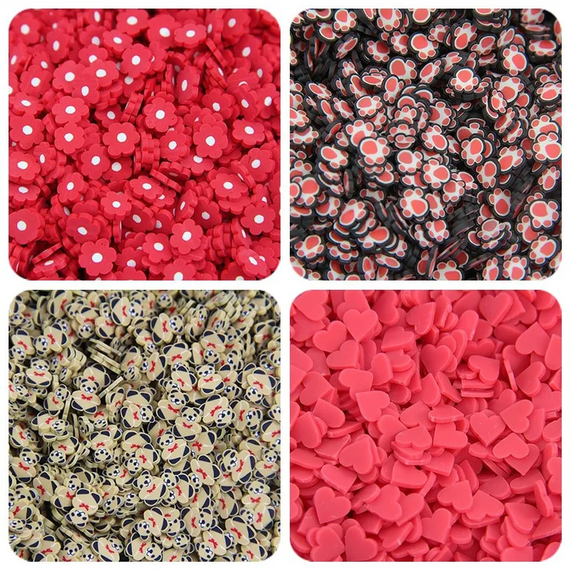 

10g Soft Pottery Addition Soft Clay Cloud Cartoon Slice for Slime Filler Supplies Charms Clay Accessories For Nail Art Slime Toy