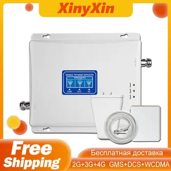 

Tri Band Repeater GSM 900 WCDMA 2100 DCS LTE 1800 mhz Cellular Amplifier Booster 2G 3G 4G Cell Phone Signal Booster Amplifier