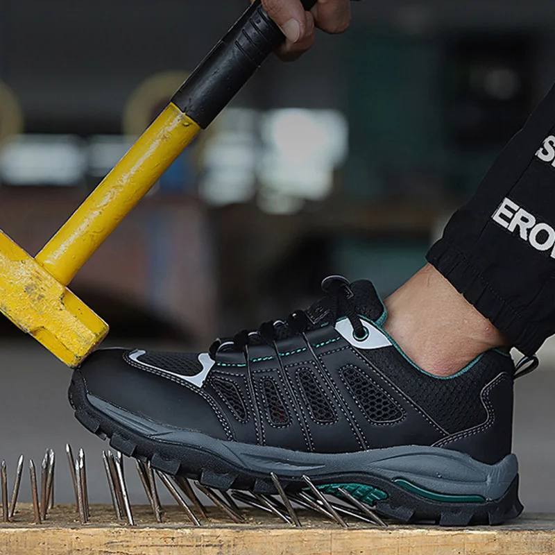 Mens Steel Toe Work Safety Shoes Lightweight Breathable Safety Boots Puncture-Proof Work Sneakers Indestructible Safety Shoes Mens Steel Toe Work Safety Shoes Lightweight Breathable Safety Boots Puncture-Proof Work Sneakers Indestructible Safety Shoes