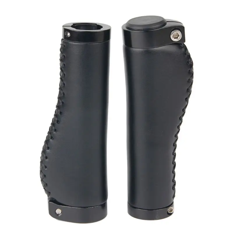 

Handle Grips Bike Retro PU Leather Lockable Grips Bicycle Cycling Steering Wheel Anti-skid Handlebar Cover