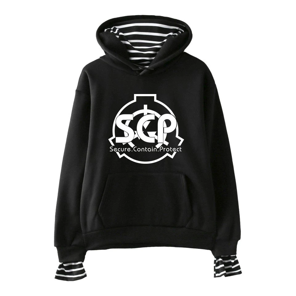 FRDUN Scp Foundation Print Fake Two Pieces Hoodies 2019 Hot Sale Autumn Women Sweatshirts K-pops hooded Harajuku Plus Size 4xl