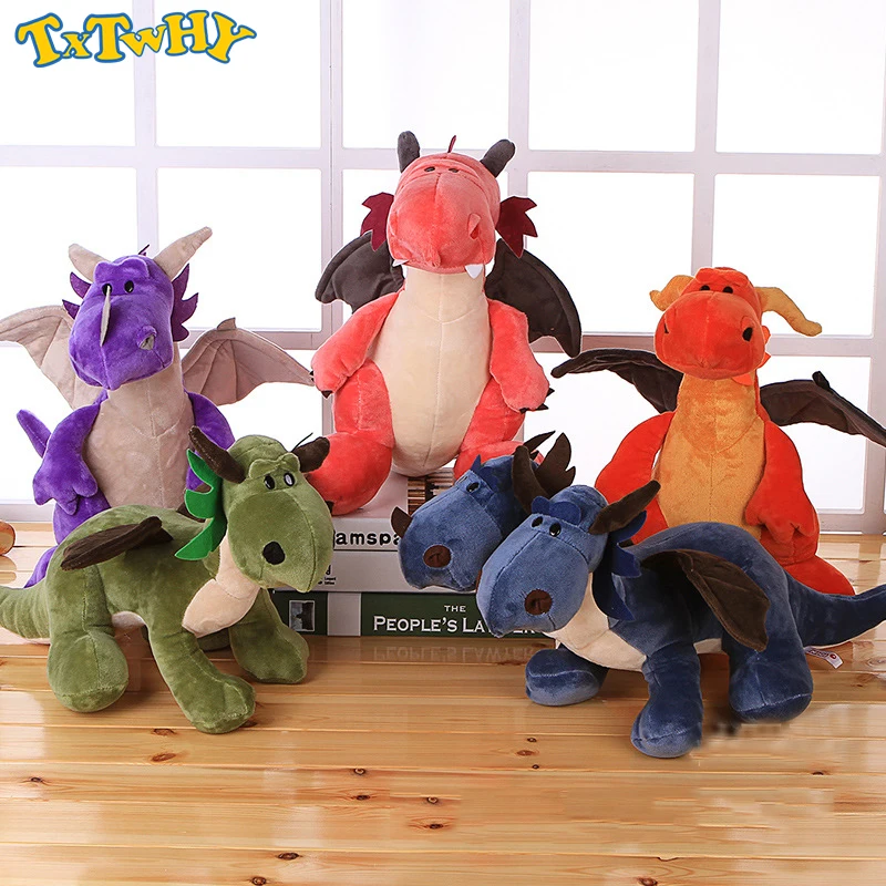 35 см динозавр плюшевые игрушки Двуглавые животные мягкие куклы Cartonn аниме две головы дракон игрушка для детей дети мальчики подарок