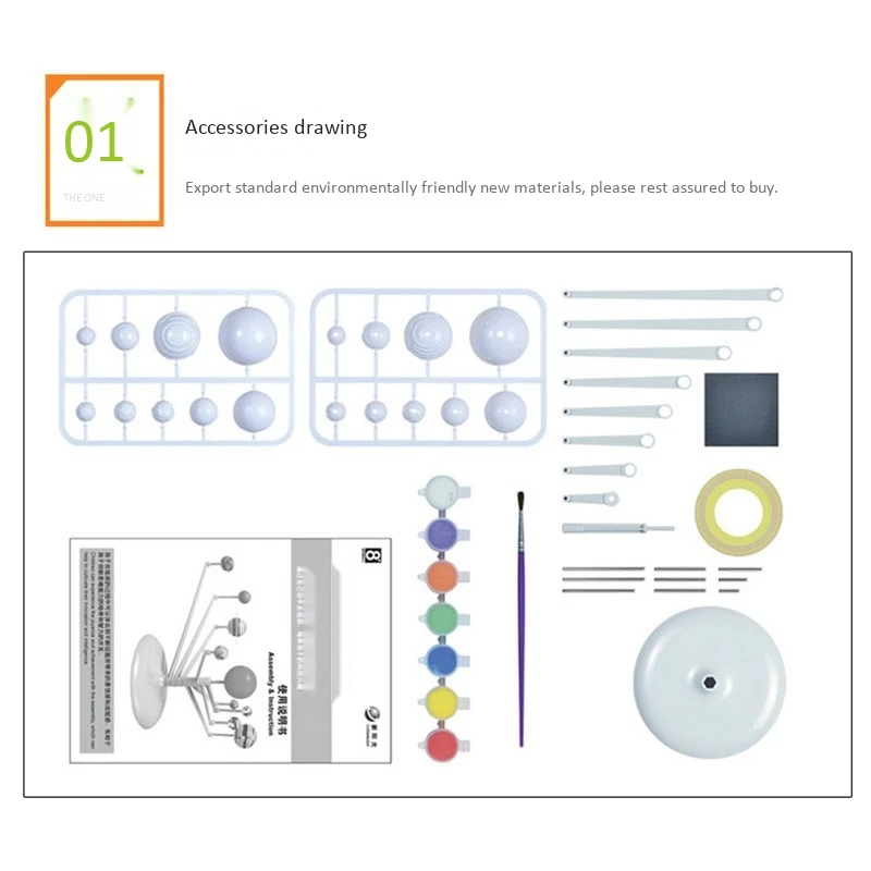  Eight Planet Models Diy Solar System Stars Nine Planets Assembled Astronomical Instrument Teaching  - 4000402804144