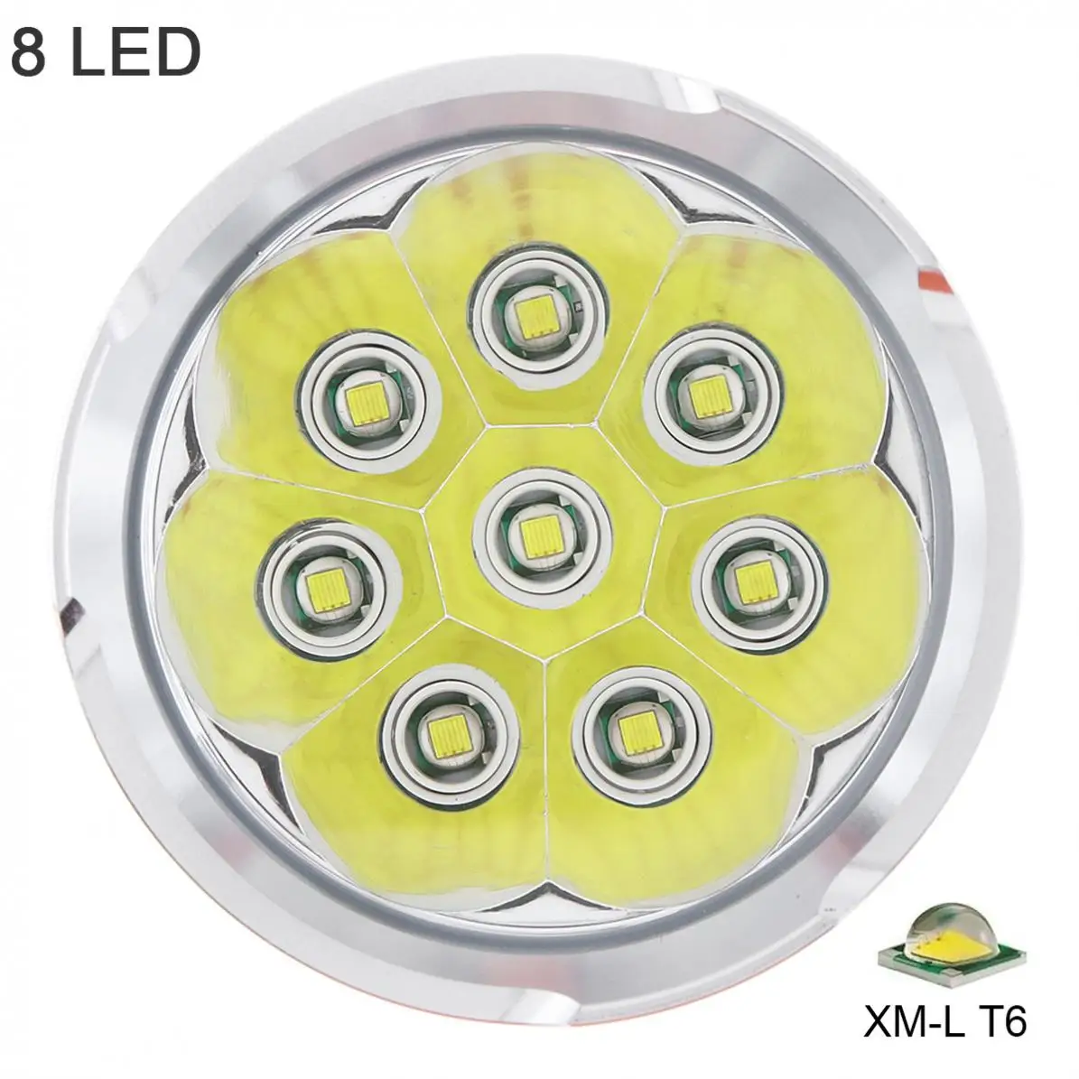 Открытый водонепроницаемый 3-Mode 2400LM 8 x XML T6 светодиодный фонарь для охоты/кемпинга/пешего туризма