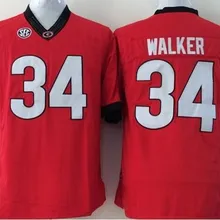 Мужские футболки 11 Jake Fromm 27 Nick Chubb 7 DAndre Swift 3 Roquan Smith 34 Herchel Walker черные красные белые майки