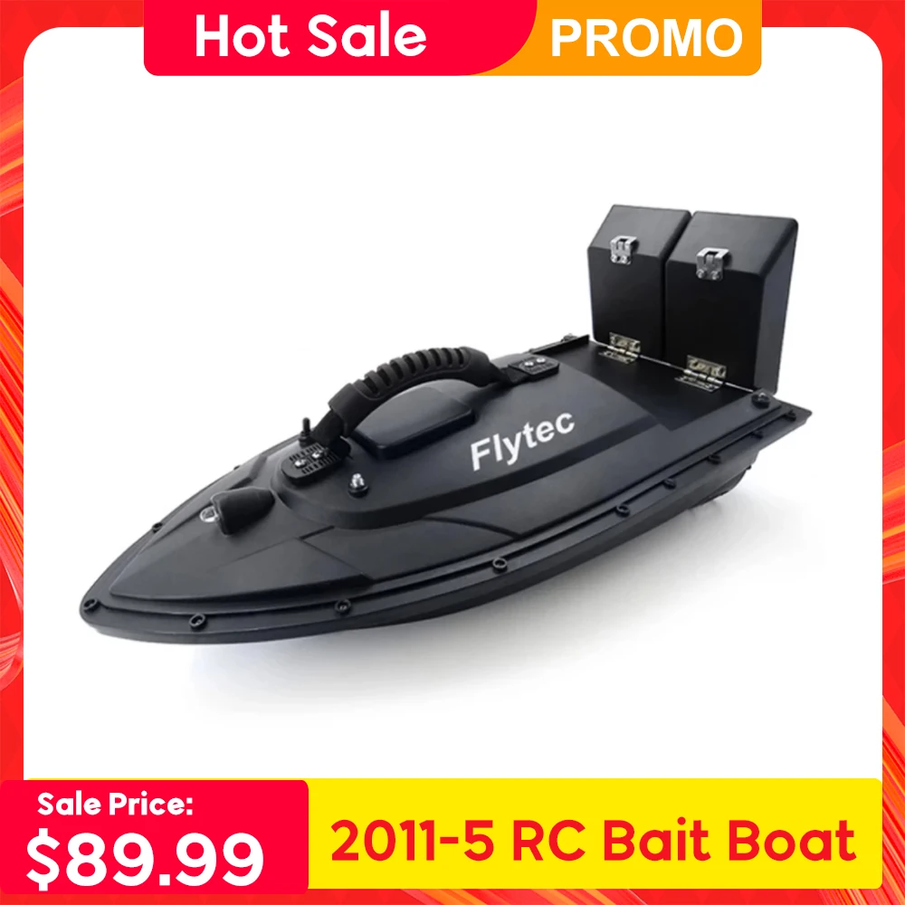Flytec 2011-5 Fish Finder 1.5kg Loading 5.4km/h High Speed 500m Remote Control Fishing Bait Boat DoubleMotors RC Boat