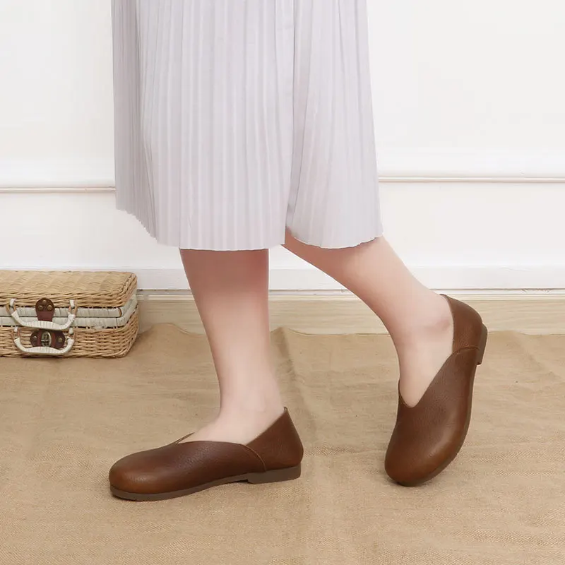 

Platinum di si Europe And America Popular Grandma Shoes New Style round-Toe Soft-Sole Literature And Art Versatile Cotton Linen