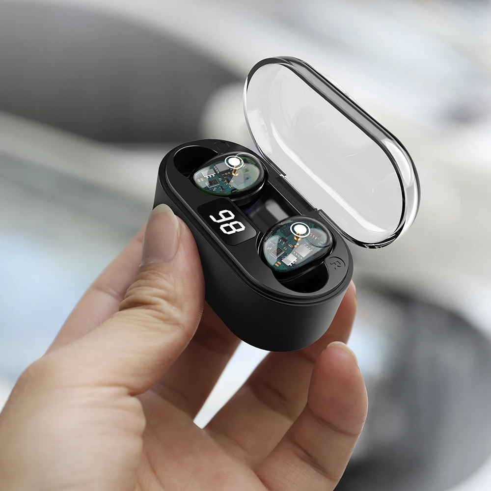 Мини TWS Bluetooth беспроводные наушники Freebud с сенсорным управлением спортивная Гарнитура с двойным микрофоном для мобильного телефона прозрачная