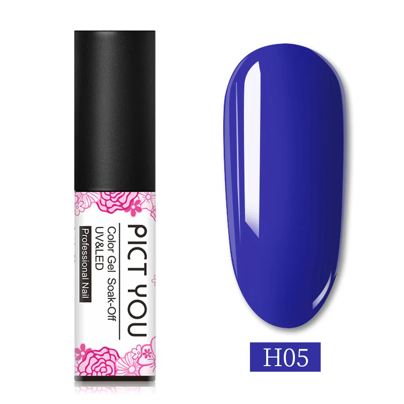 PICT YOU 5 мл Гель-лак для ногтей Полупостоянный гель uv Vernis светодиодный Гель-лак для маникюра впитывающийся Гибридный Гель-лак для ногтей - Цвет: H05