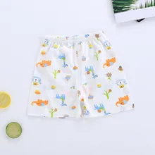 Летний Стиль шорты их чистого хлопка новорожденных двойной шаговый шов ребенок дышащий прохладный и освежающий младенческой мультфильм брюки