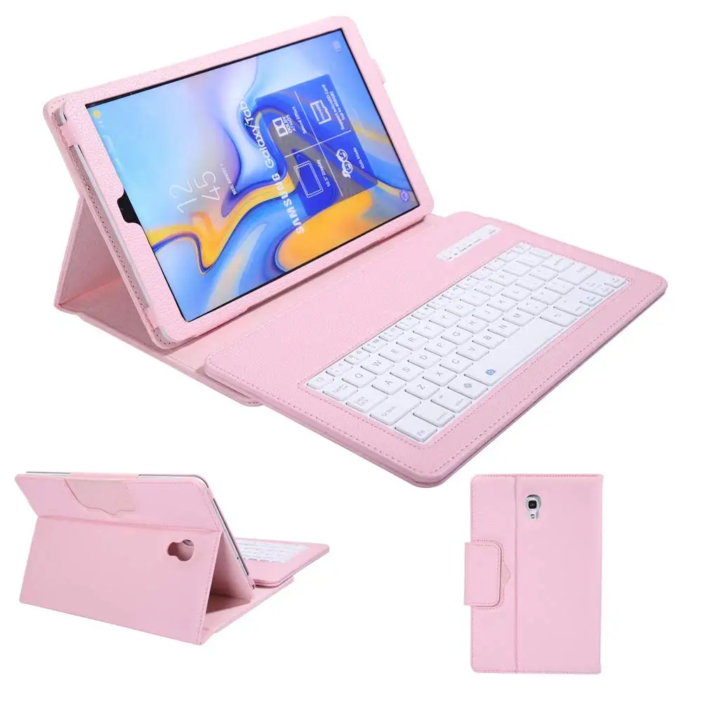 Магнитный чехол для samsung Galaxy Tab A 10,1 T580 T585 с клавиатурой PU кожаный чехол для samsung T580 T585 - Цвет: Pink