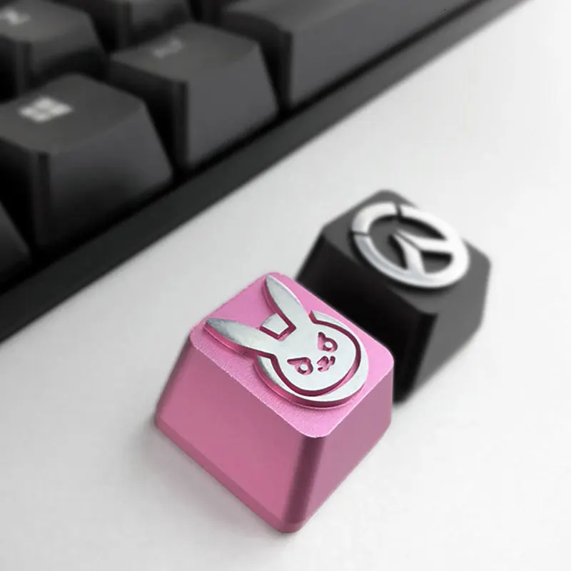  1pc Aluminium Alloy key cap for MX switches Mechanical Keyboard Metal keycap for OW DVA Death Dota 