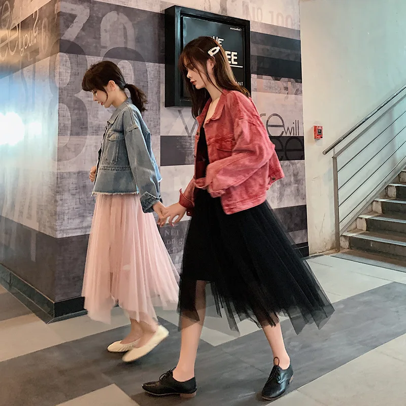 

Spring Clothing New Style Irregular Ultra Large Pendulum Gauze Beads Mid-length Skirt