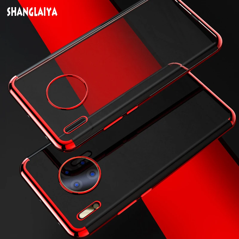 

For Huawei Mate 30 Pro Case Soft Silicone Slim Transparent Plating TPU Case On Huawei Mate 30 Lite 30Pro Phone Case Coque Caso