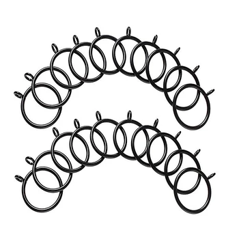 

20 x Iron Curtain Ring Curtain And Rod Suspension Ring, Inner Diameter 32Mm (Black)