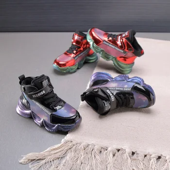 

New Kids Sneakers High Top Boys Shoes Students Sports Shoes Warm Winter Shoes Girls Casual Shoes Soft Bottom Children Trainers