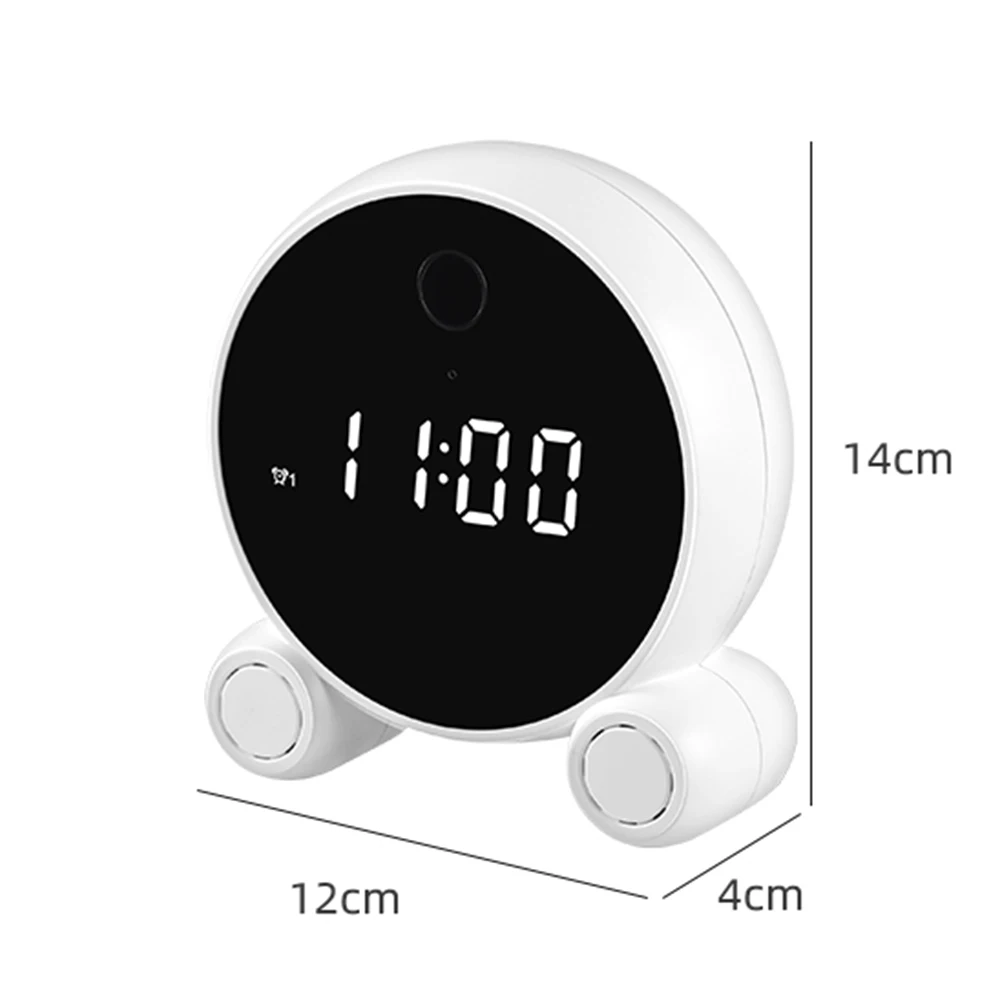 Tuya Wifi Alarm Clock Camera HD 1080P Night Vision Motion Detection Portable Home Security Surveillance Wifi Clock IP Camera
