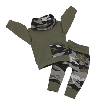 

Baby's Sets Clothes Two Piece Long Sleeved Trousers Boys Clothes Camouflage T-Shirt Pants New Arrival
