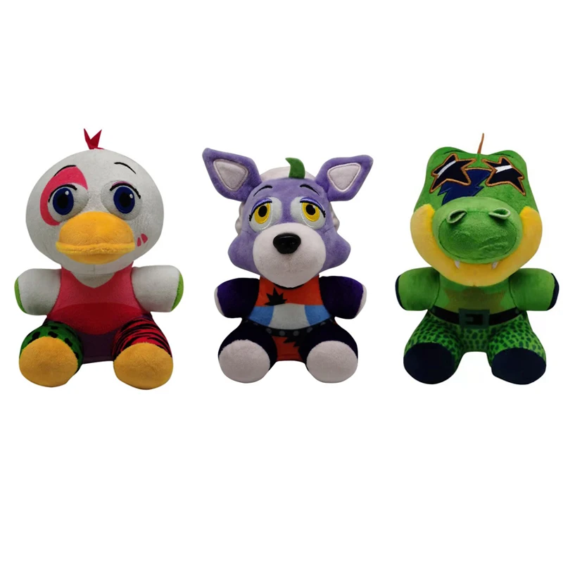 3 шт./лот 18 см FNAF плюшевые игрушки пять ночей у Фредди 4 медведь Чика Бонни Фокси