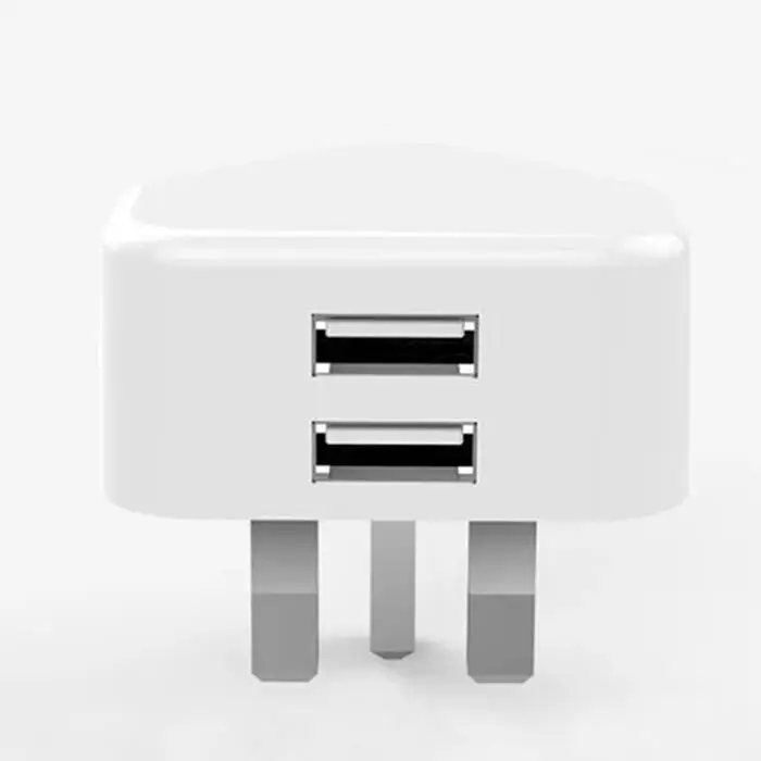 Британский штекер общий двойной USB Мобильный~+ 40 телефон плоская панель зарядное устройство 5 В 2A мощность доза не применяется адаптер 2.4A