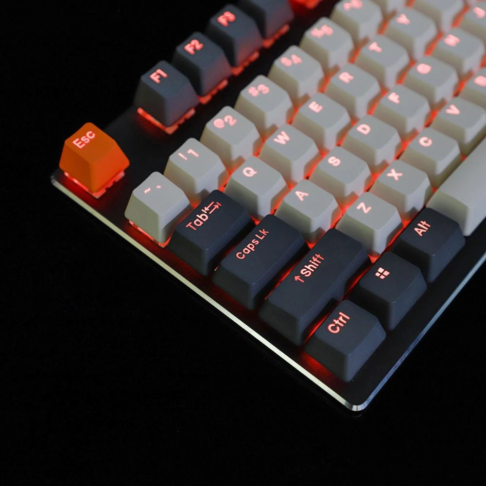 Ymdk Double Shot 108 Dyed Pbt Shine Through Oem Profile Rainbow Carbon