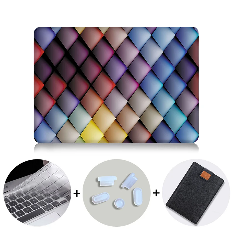 MTT 3D чехол с геометрическим рисунком для Macbook Pro retina 13 15 с сенсорной панелью для ноутбука для Mac book 12 дюймов Air 11 13 дюймов Чехол - Цвет: MB11
