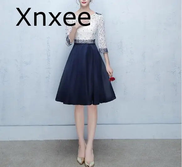Xnxee Длинные вечерние платья с бисером модное платье для выпускного вечера размера плюс Vestido De novia