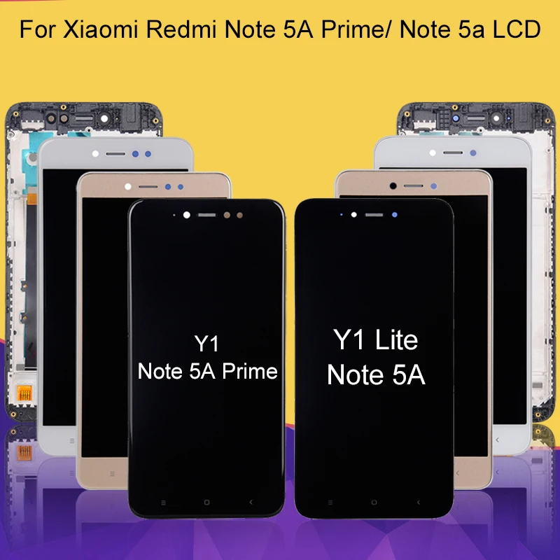 Dinamico Y1 Lite lcd для Xiaomi Redmi Примечание 5A Prime display Y1 lcd с кодирующий преобразователь сенсорного экрана в сборе Note 5A display+ Frame