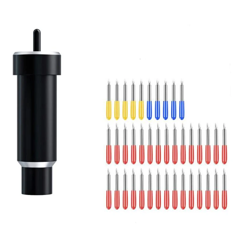 Deep Cut Blades with Blade Housing,30/45/60 Degree Deep Point Replacement Blades Kit,for Cricut Explore cnc wood router machine