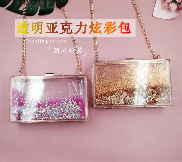 Acrylic Clear Clutch Bag Women's Transparent Handbag Striped Small Square  Hard Box Evening Bag Female Handle Evening Purse X860H - AliExpress