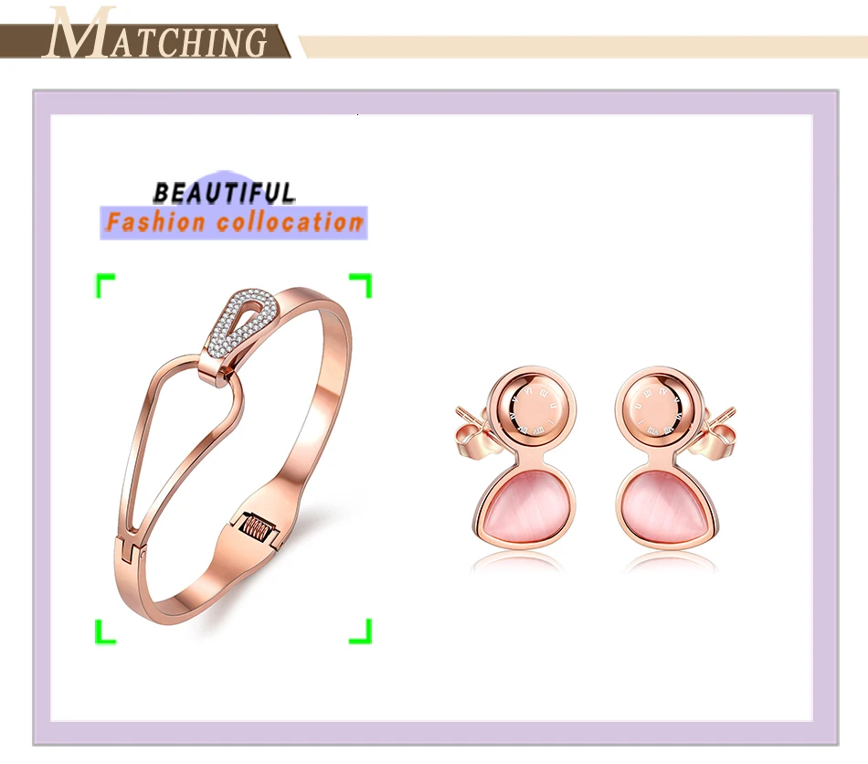 ZINDOV модный браслет Для женщин Jewelry Нержавеющая сталь уникальный свадебный дизайн вечерние Подарок серебряная Роза золотистый браслет