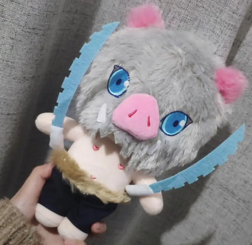 Аниме Demon Slayer: Kimetsu no Yaiba Hashibira Inosuke Косплей плюшевая кукла-Подушка игрушка платье одежда милые Рождественские сувениры