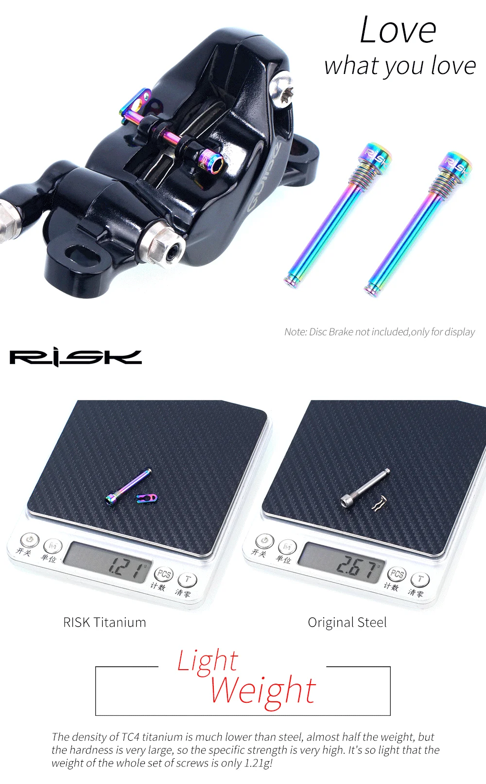 2 предмета RISIKO Titan M4x26mm Sattel Schrauben Ultraleicht Fahrrad OL Disc Bremsbeläge Gewinde Pins feur SHIMANO XT Hydraulische