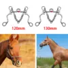 Stainless Steel Horse Bit Copper Mouth Sweet Iron W/Curb Hooks Chain with Silver Trims Harness Antirust for Training Equipment 1
