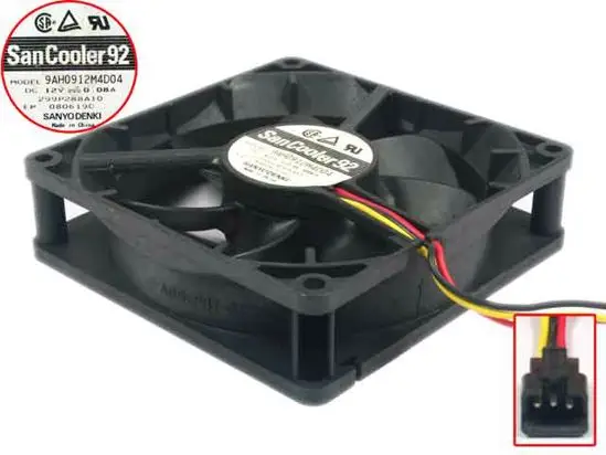 

Вентилятор охлаждения сервера SANYO DENKI 9AH0912M4D04 DC 12 В 0,08a 90x90x25 мм