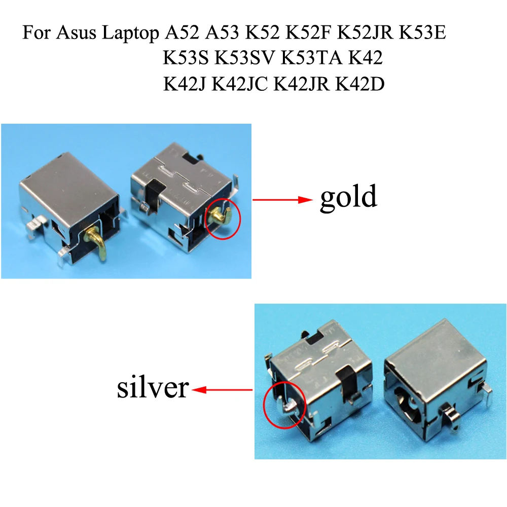 

YuXi 10pcs DC Power Jack connector for Asus Laptop A52 A53 K52 K52F K52JR K53E K53S K53SV K53TA K42 K42J K42JC K42JR K42D