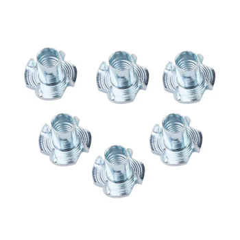 

1/4"-20 T-Nuts | 100pc , Pronged Tee Nut. for Wood, Rock Climbing Holds, Cabinetry