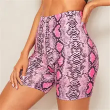 Women Casual Print Slim Above Knee Yogs Yellow, Purple, Green High Waist Leggings Summer Yoga Shorts