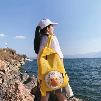 

Funny 3D Hambuger Women Backpacks Large Capacity Canvas Women Travel Backpacks Harajuku Bags Woman Bookbags Schoolbags For Girls