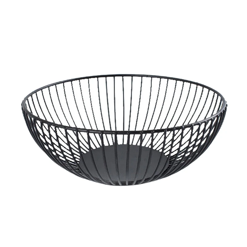 Nordic Creative Minimalist Fruit Basket Living Room Drain Home Iron Bowl Storage Basket(S)-ABUX | Дом и сад