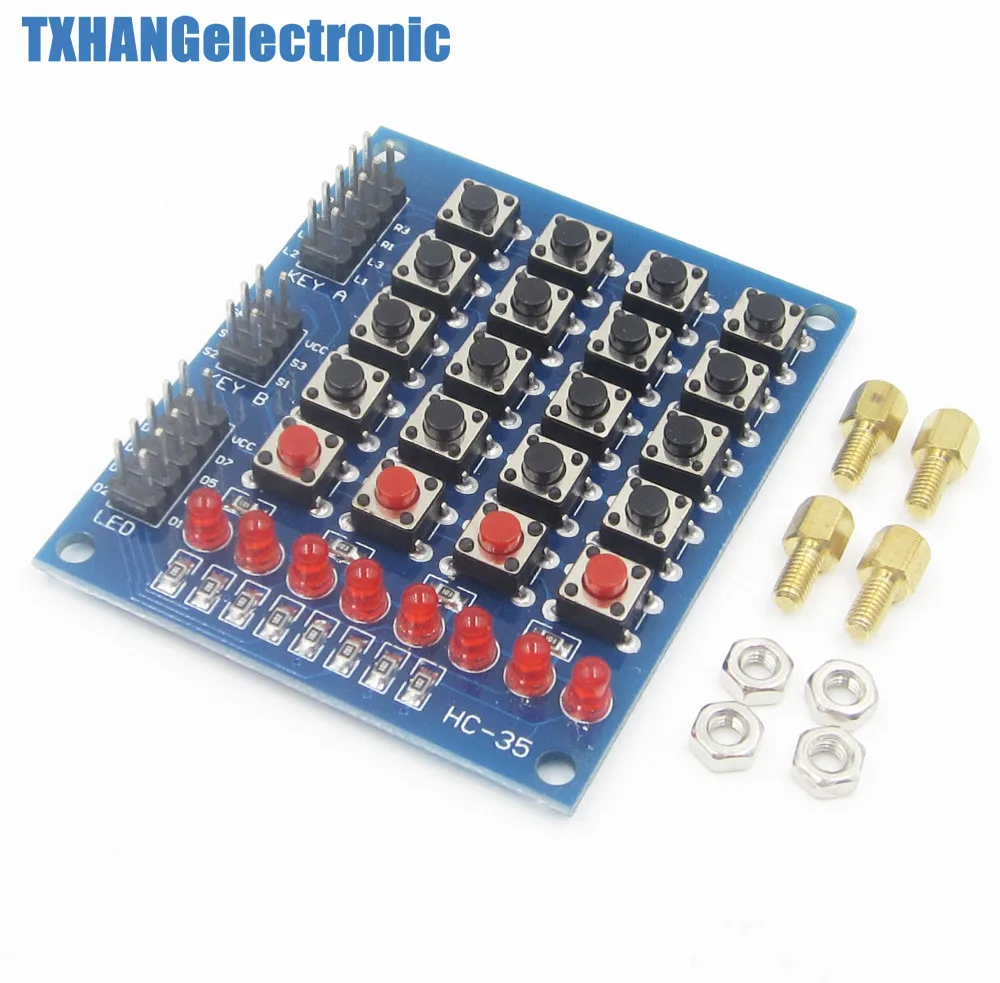 4x4 Keypad matrix keyboard buttons LED Marquee Independent Smart car diy electronics | Электронные компоненты и