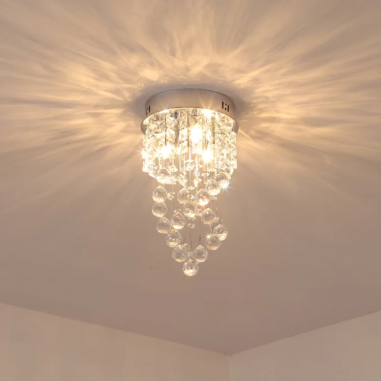 

Modern crystal simple lustre Ceiling Lights Plafonnier E14 LED 220V ceiling lamp for Living room bedroom restaurant hallway bar