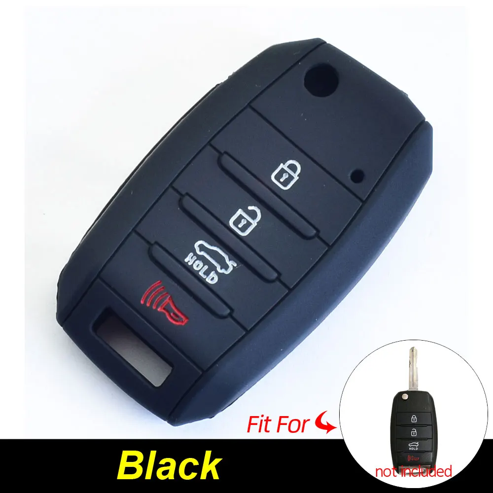Portachiavi In Argento  Custodia In TPU Per Chiave Auto Kia Rio Optima Sportage Sorento Soul Ceed Cerato Forte~p134053106