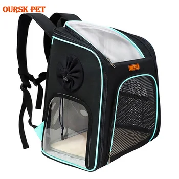 

Pet backpack transparent PVC backpack creative cat window dog bag transparen travel visual cat carrier